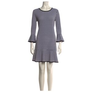 Michael Kors Elegant Black and White Checkered Dress